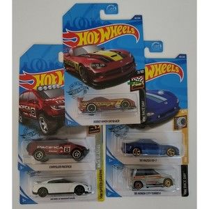 Hot Wheels MAZDA RX-7, Honda City, Viper ACR, Pacifica, GTR, LOT OF 5 HW TURBO
